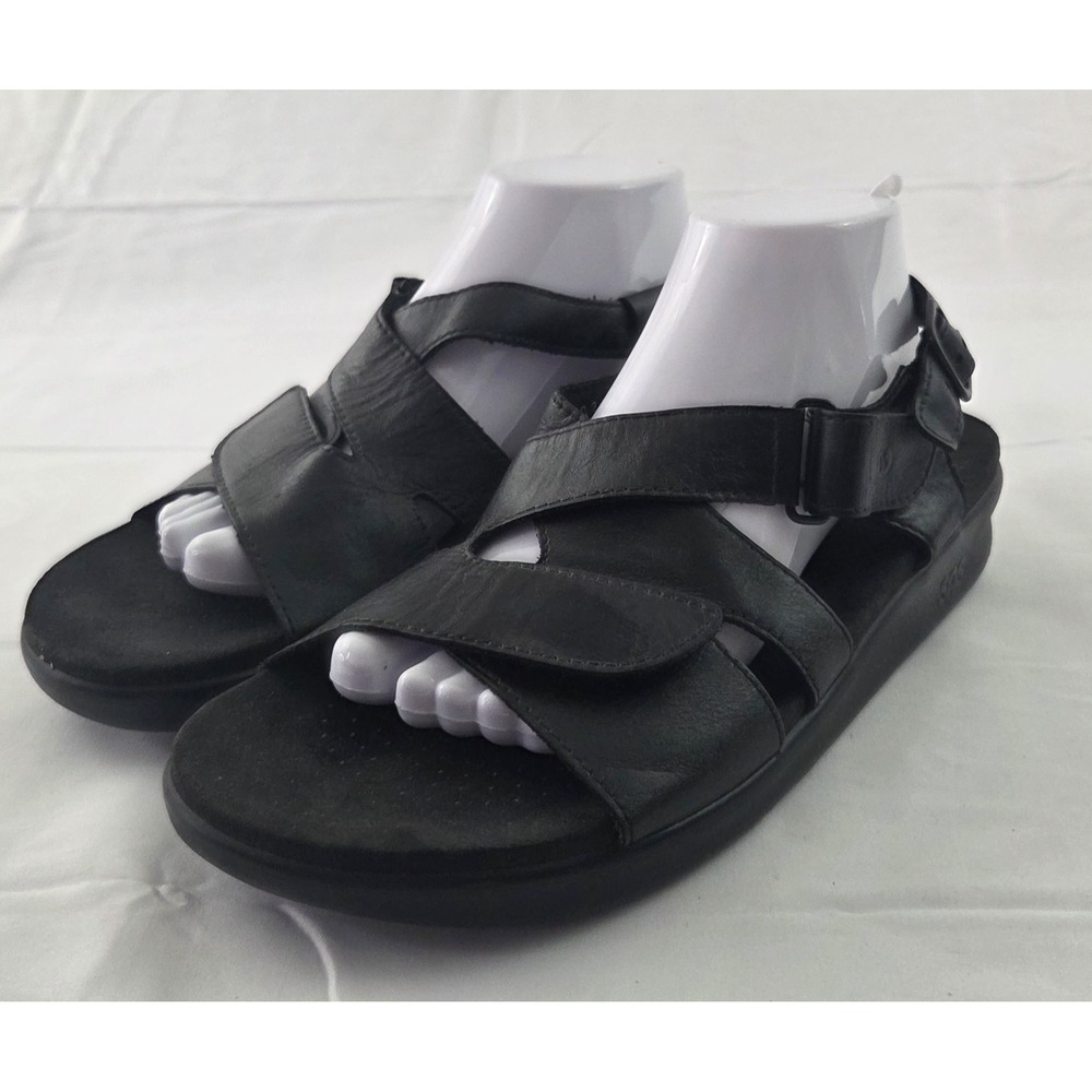 SAS Sandals Womens 11 M Black Leather Strappy Comfort Adjustable Gorpcore Shoes